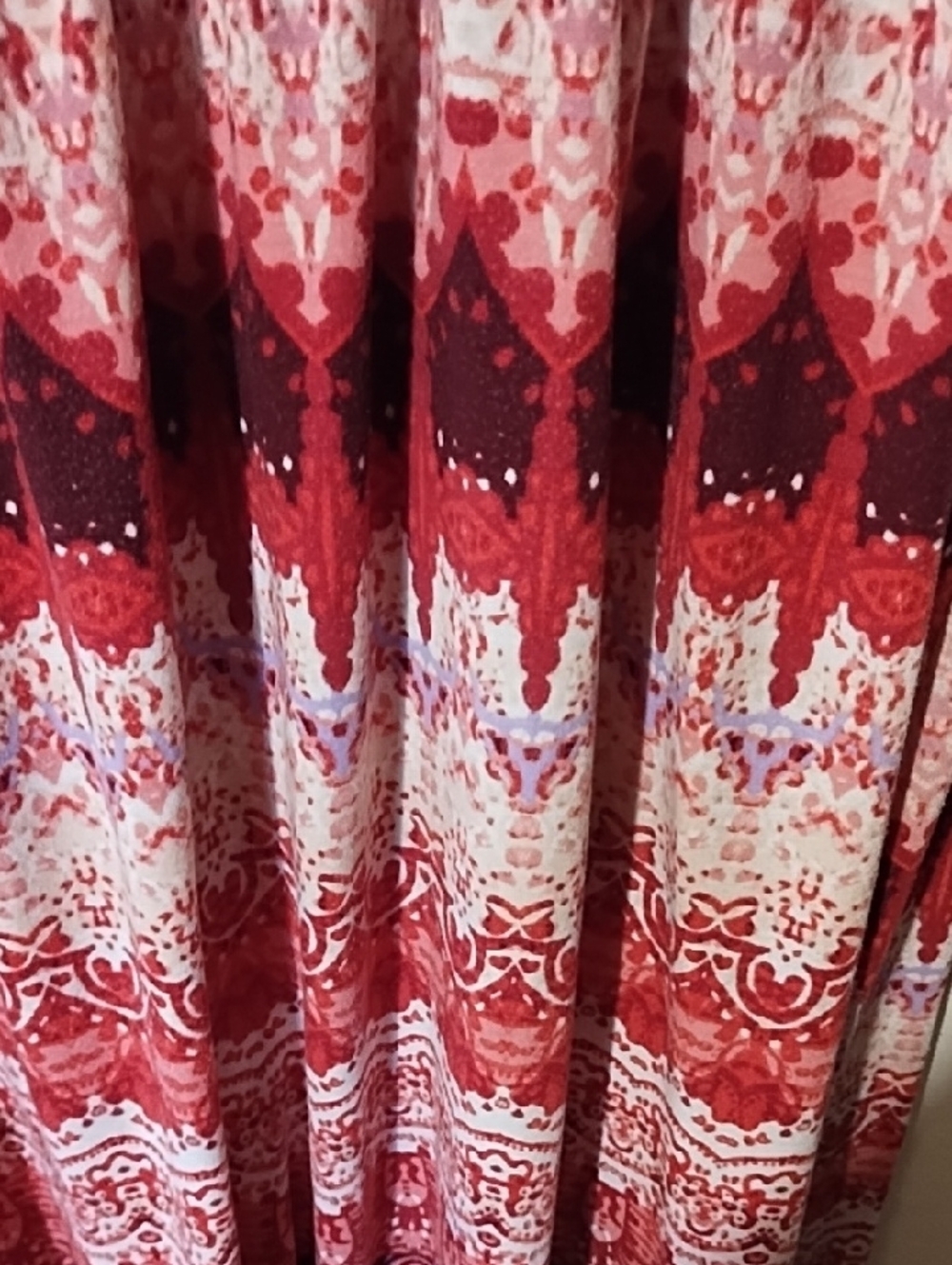 Faded Glory Red Patterned Sleeveless Maxi Dress VGC 2X. - Picture 4 of 8